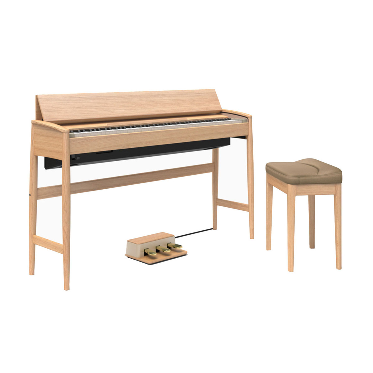 Roland Kiyola KF-10 Digital Piano with Stool, Pure Oak