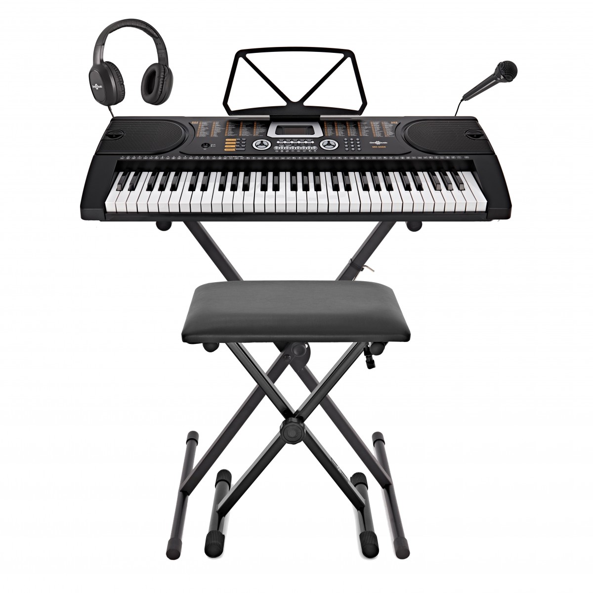 MK-2000 61-key Portable Keyboard by Gear4music - Complete Pack