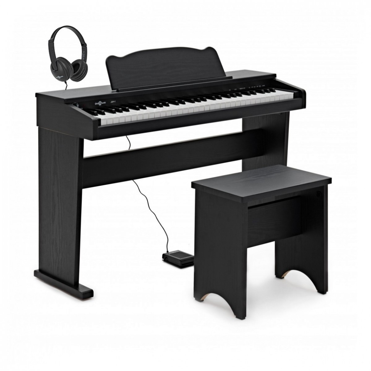 JDP-1 Junior Digital Piano with Headphones, Matte Black