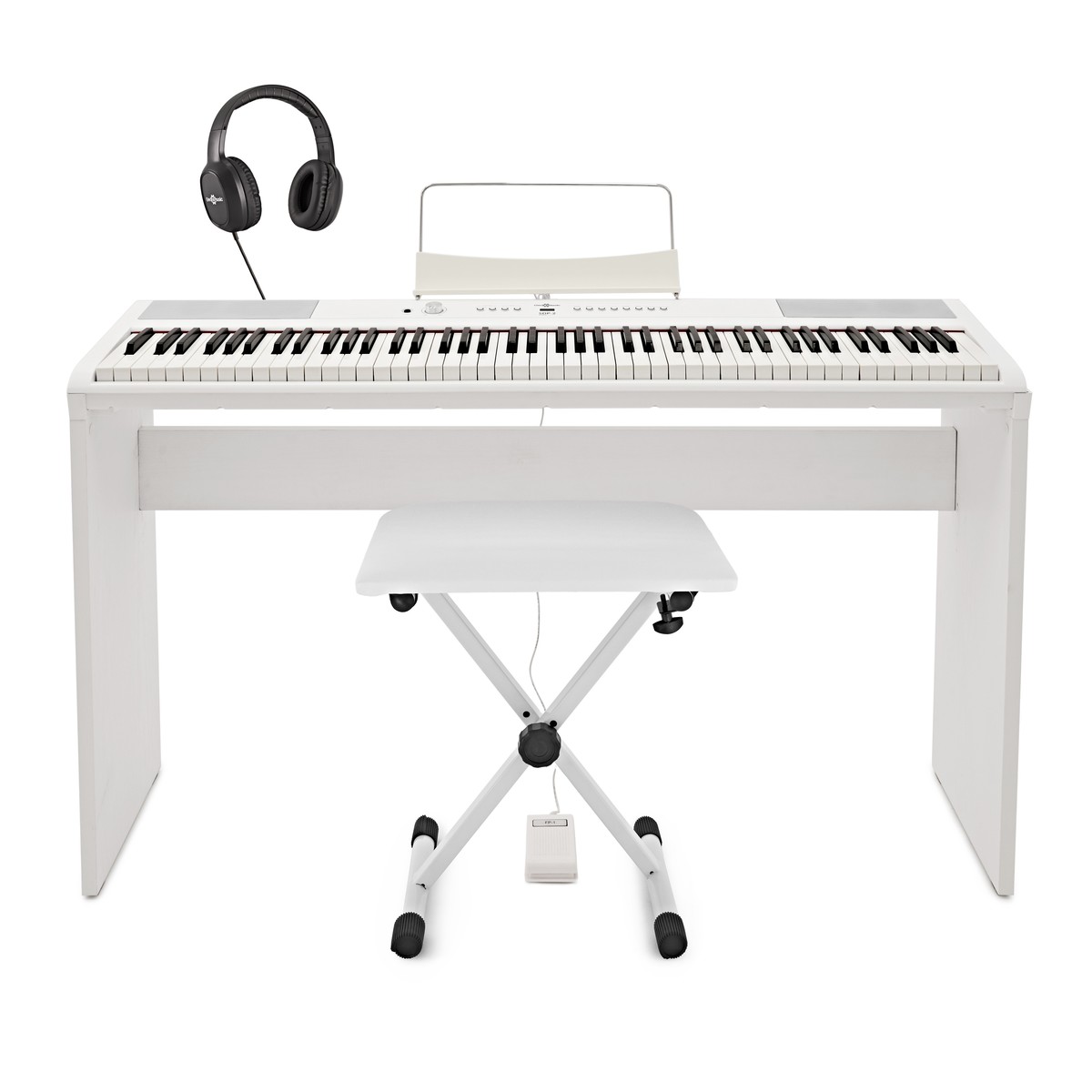 SDP-2 Stage Piano by Gear4music + Complete Pack, White