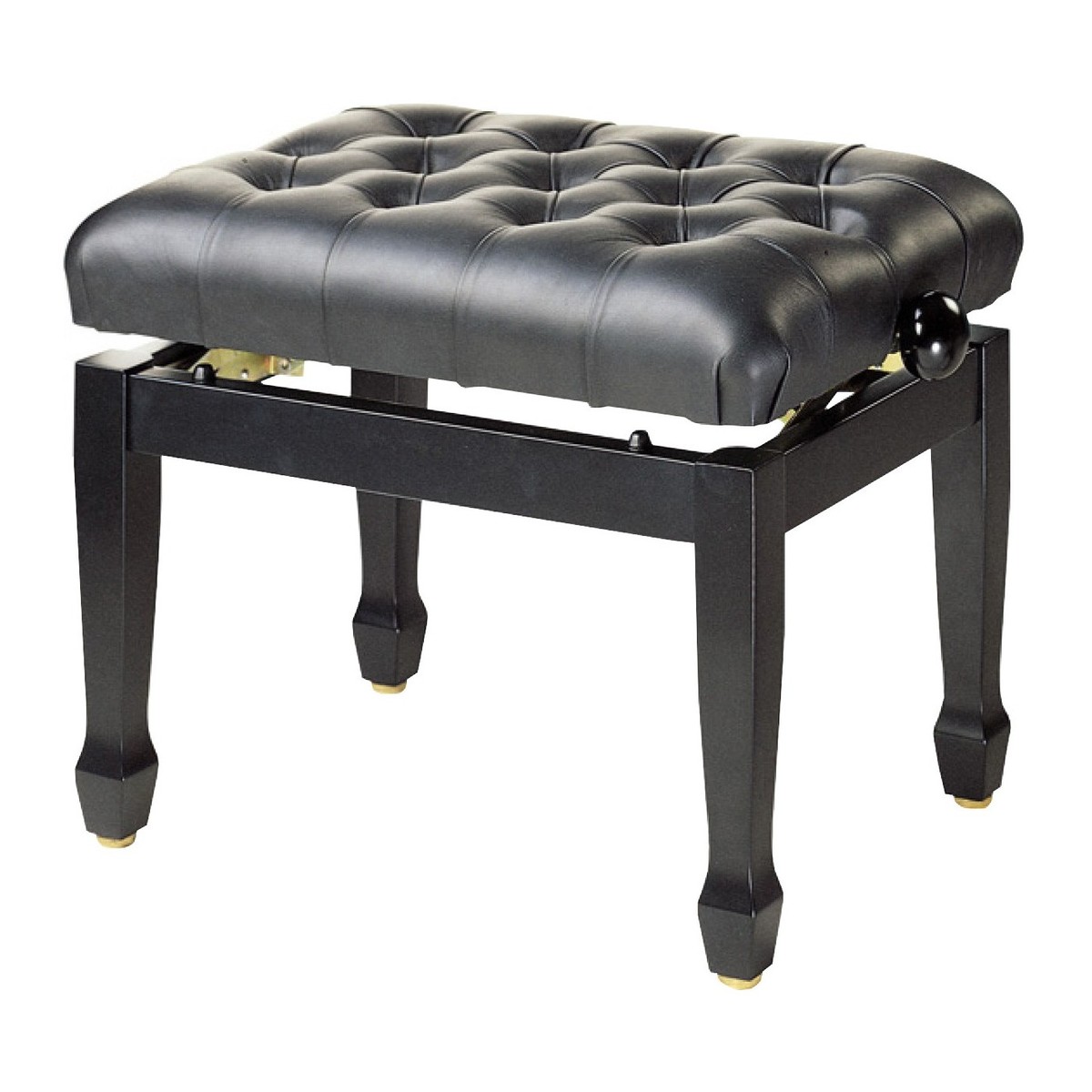 Stagg Concert Leather Piano Stool, Black