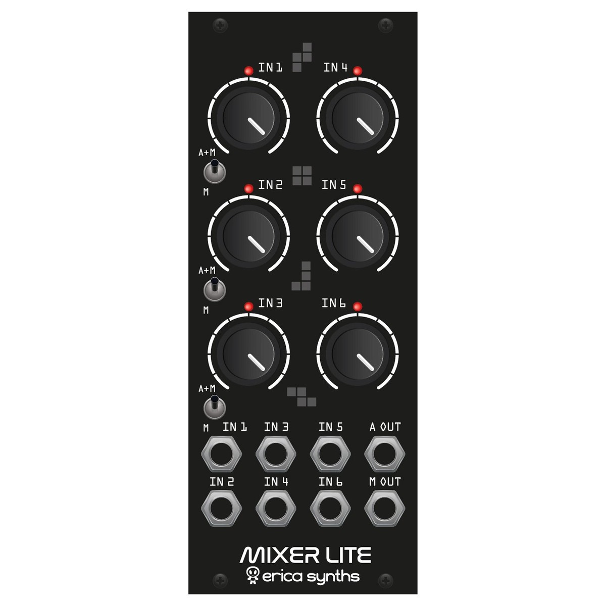 Erica Synths Drum Mixer Lite, Black (10HP)
