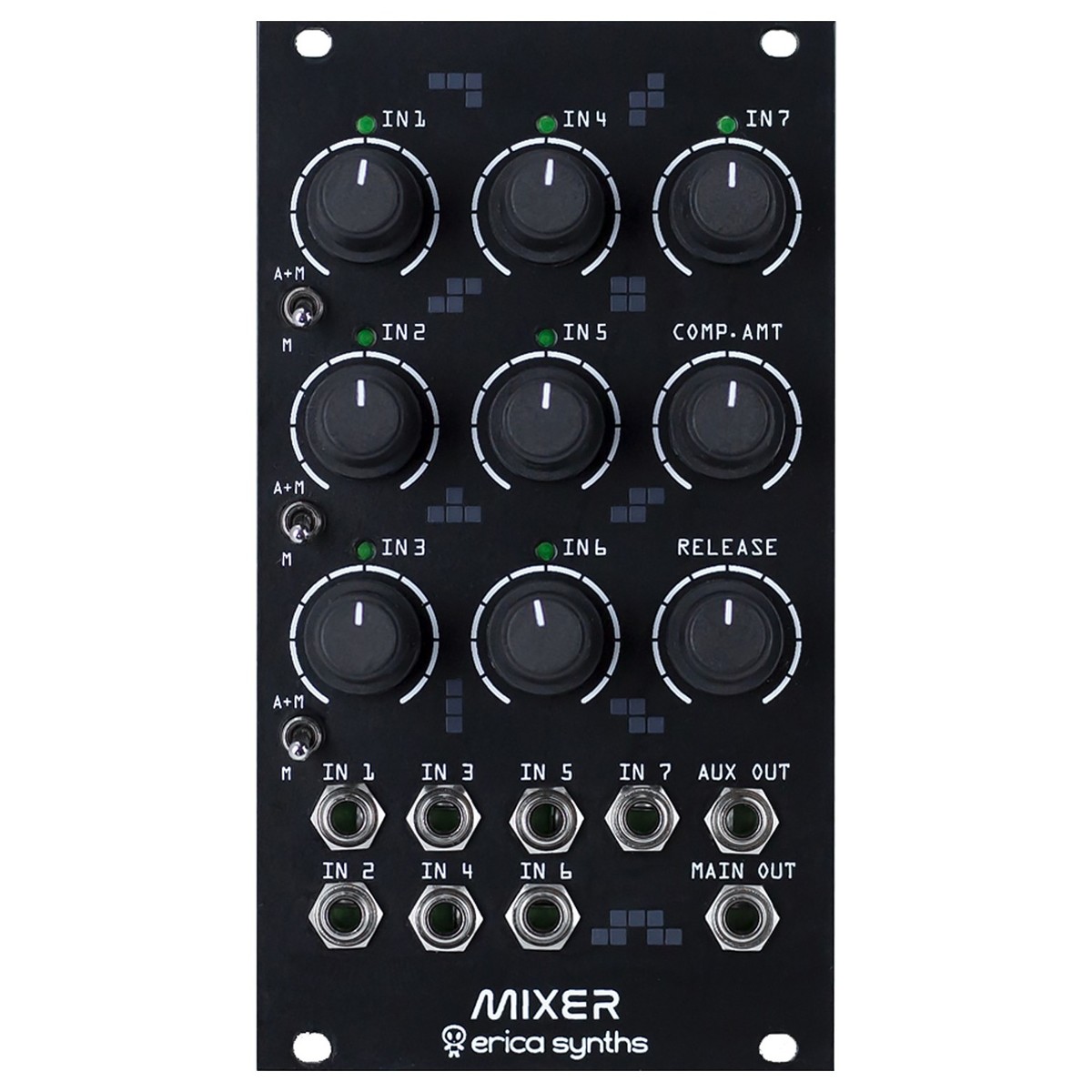 Erica Synths Drum Mixer, Black (14HP)
