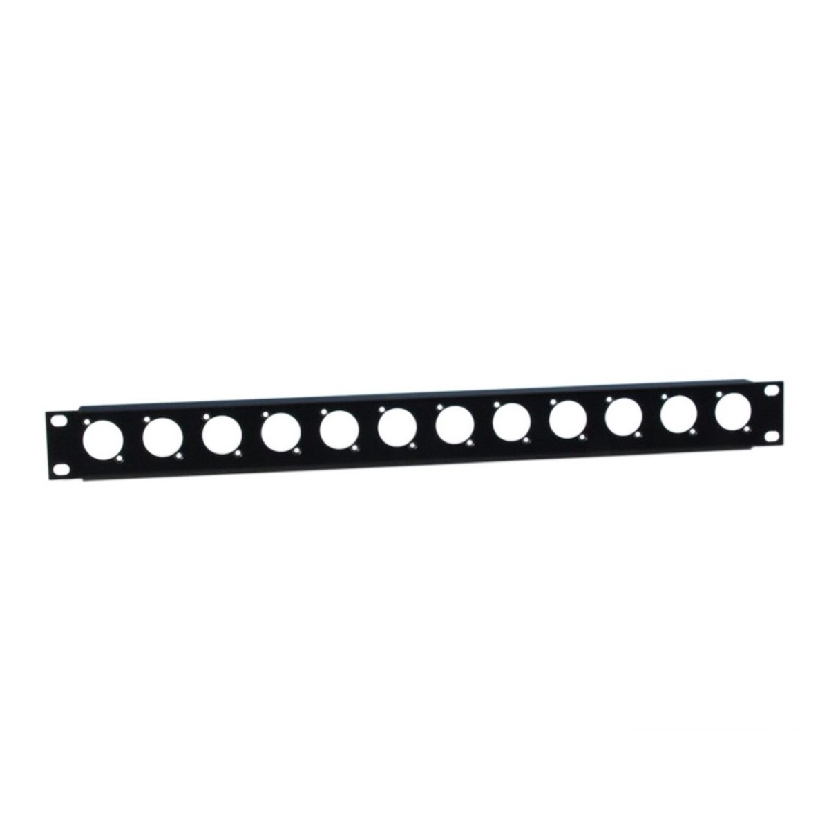 Adam Hall 19'' Rack Panel With 12 D Type XLR Holes And Tie Bar, 1U
