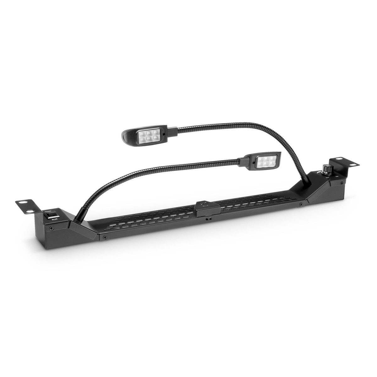 Adam Hall 19'' Dual Gooseneck LED Rack Light with Dimmer