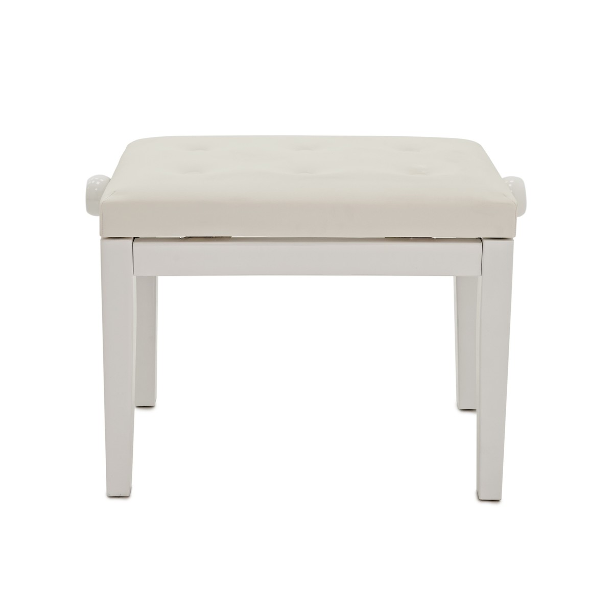 Deluxe Piano Stool by Gear4music, White