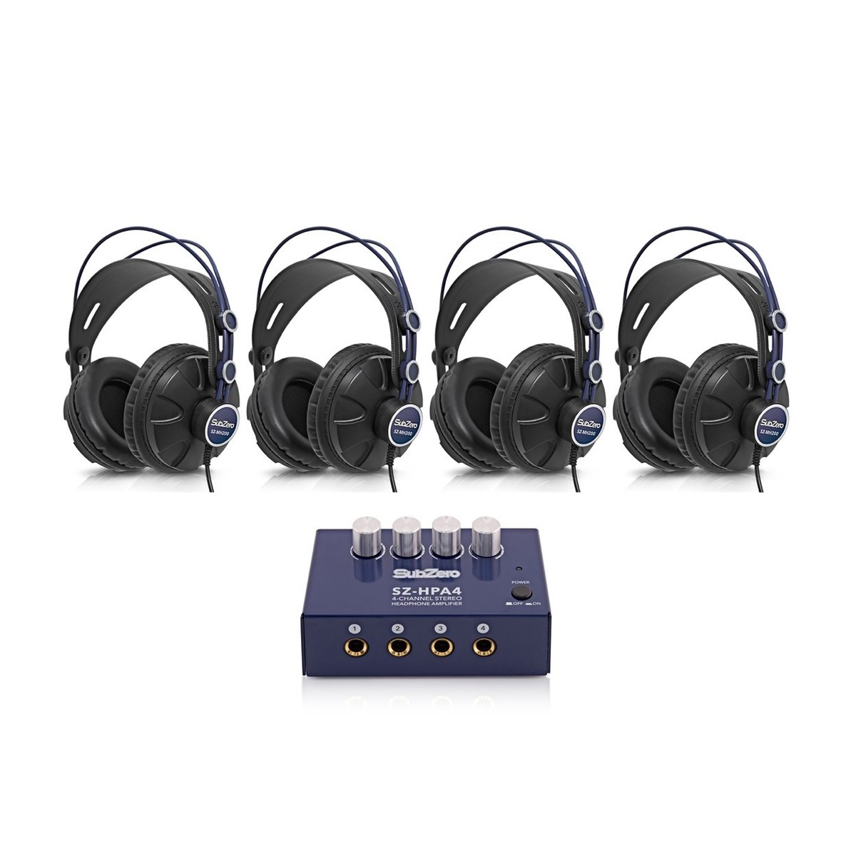 SubZero 4-Channel Headphone Amp with Studio Headphones