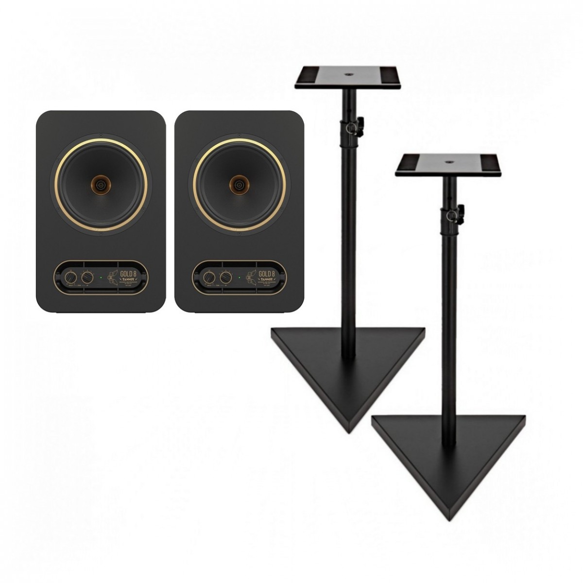 Tannoy GOLD 8 8'' Active Monitor Speaker Pair with Stands
