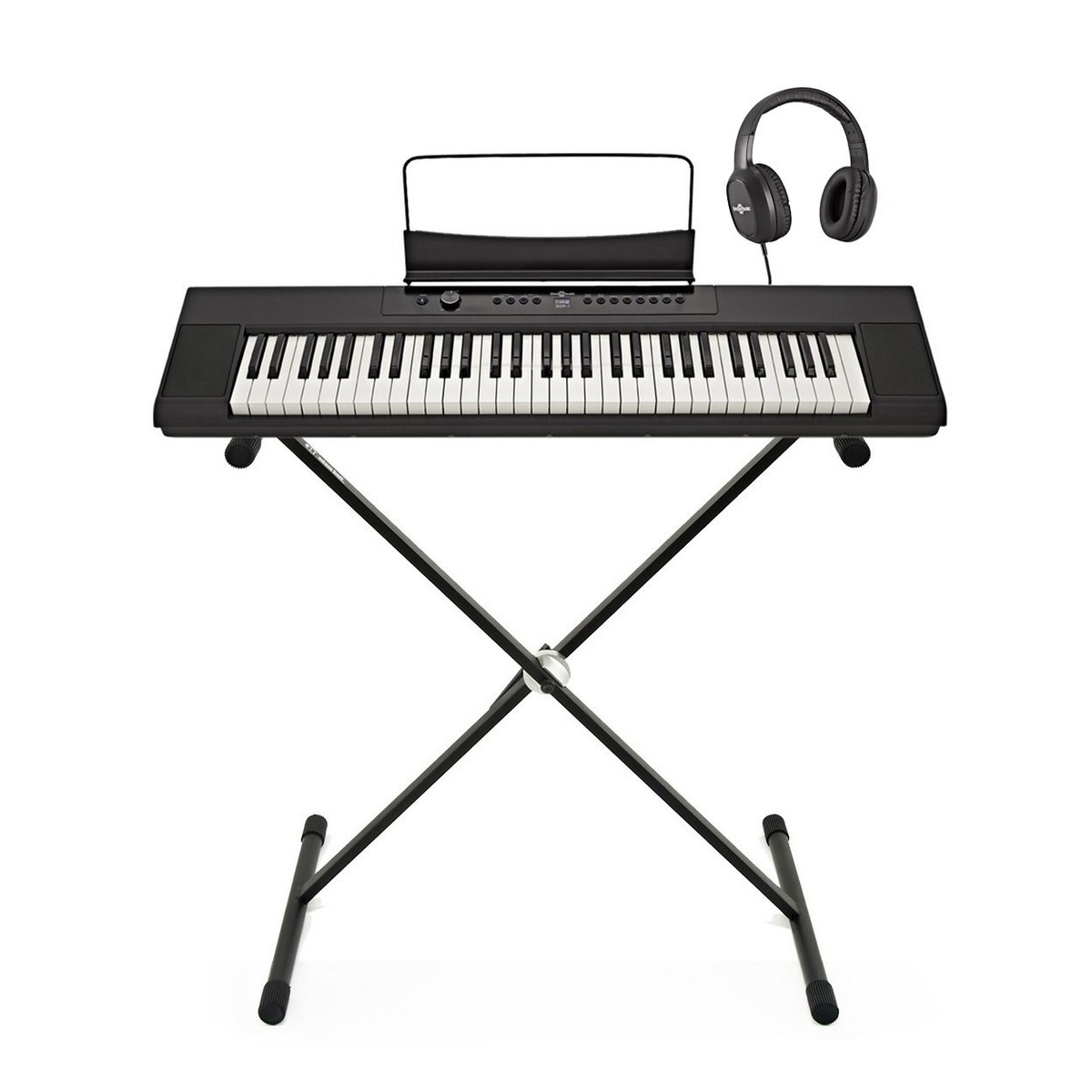 SDP-1 Portable Digital Keyboard by Gear4music + Stand and Headphones