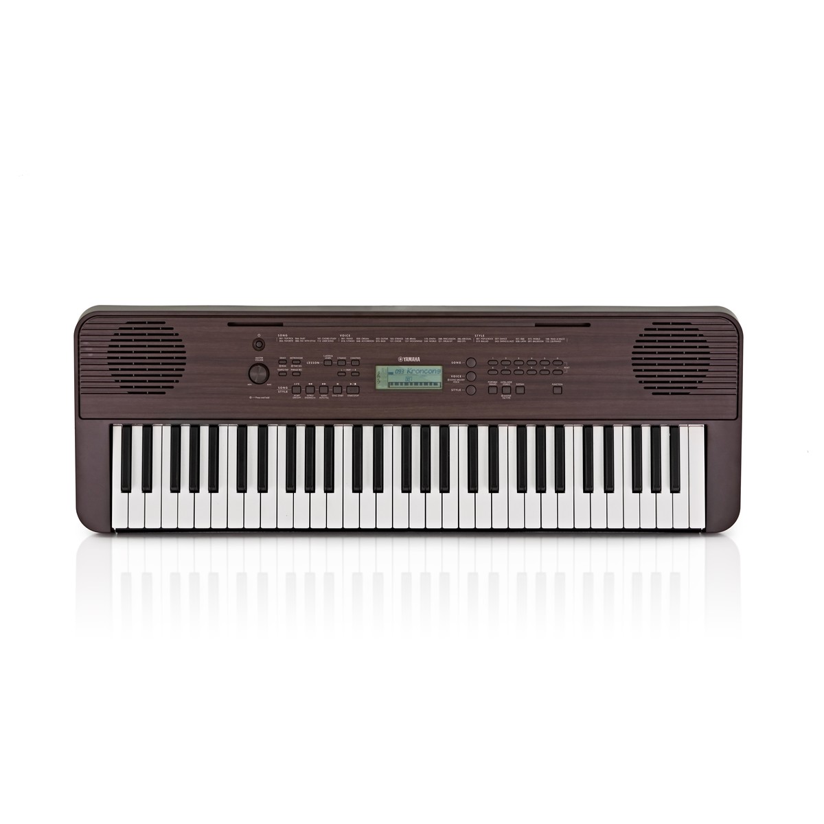 Yamaha PSR E360 Portable Keyboard, Dark Walnut