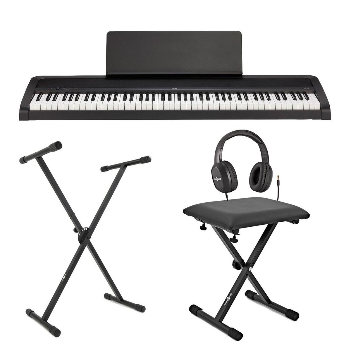 Korg B2 Digital Piano X Frame Package, Black