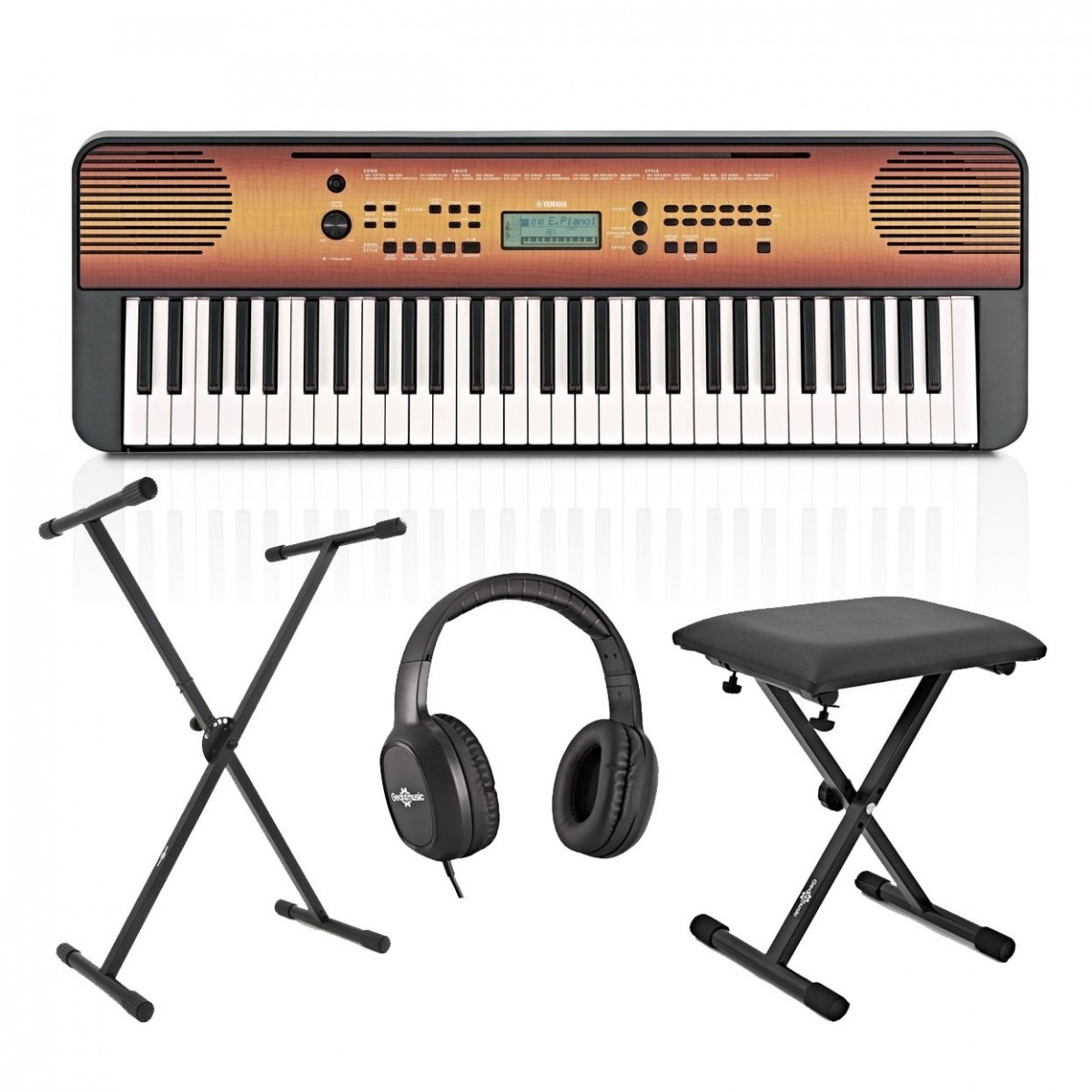 Yamaha PSR E360 Portable Keyboard Pack, Maple