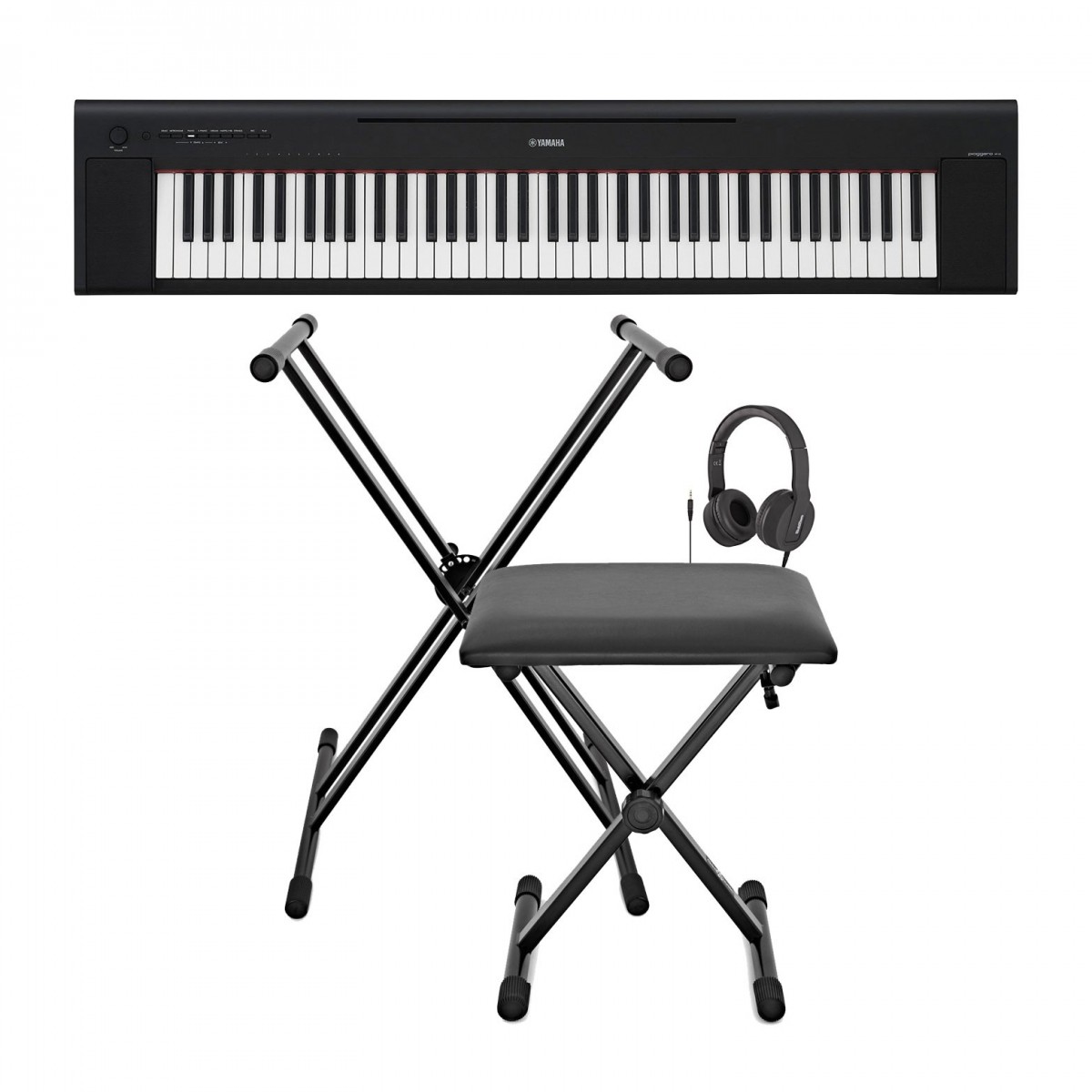Yamaha Piaggero NP35 Portable Keyboard Package, Black