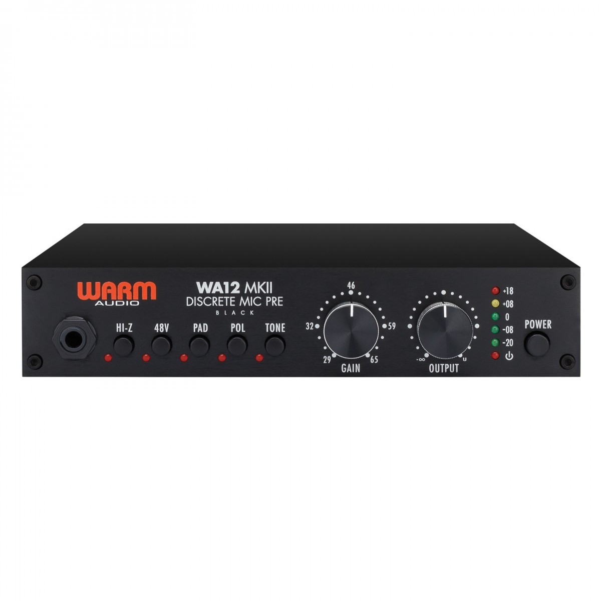 Warm Audio WA12 MK II Discrete Microphone Preamp, Black