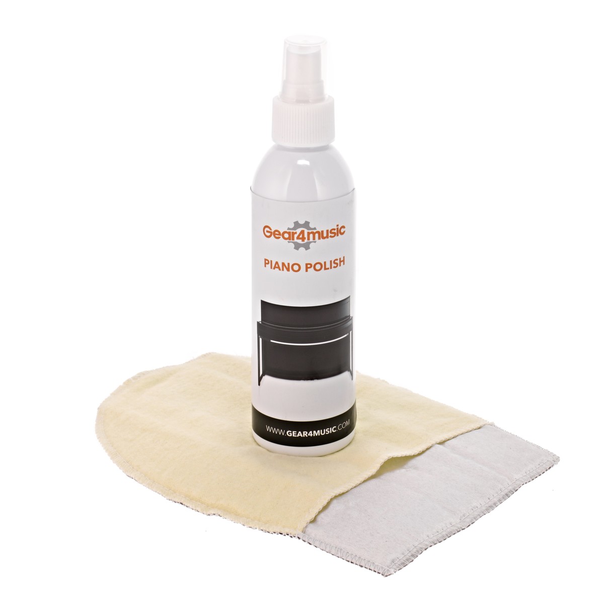 Piano Polish and Cloth by Gear4music, 200ml