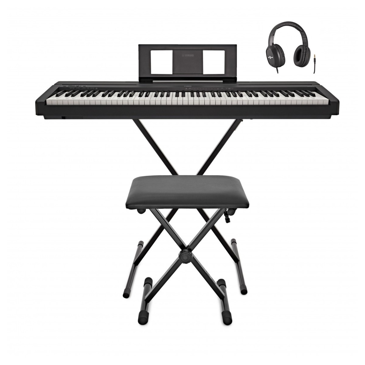 Yamaha P45 Digital Piano X Frame Package, Black