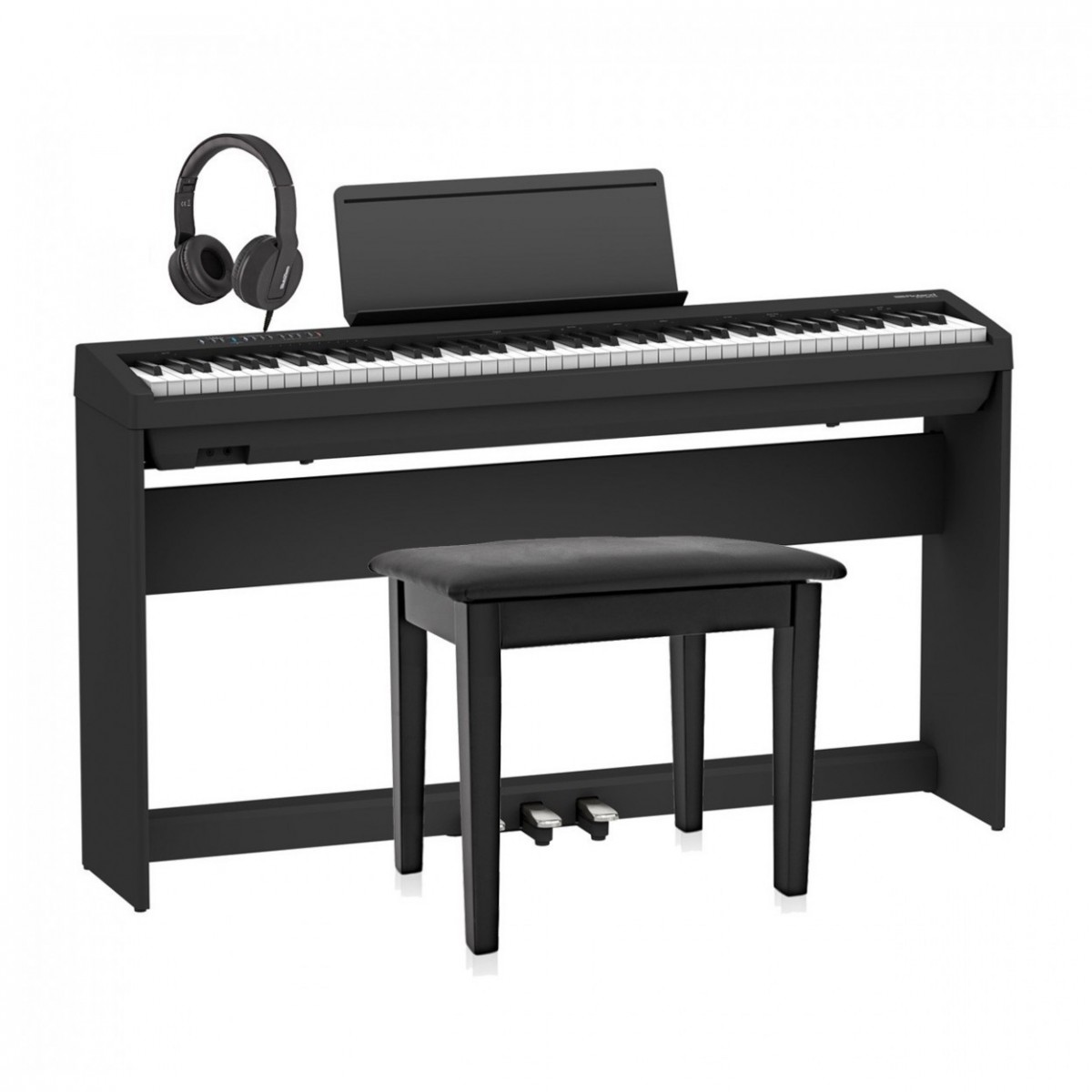 Roland FP-30X Home Piano Bundle, Black