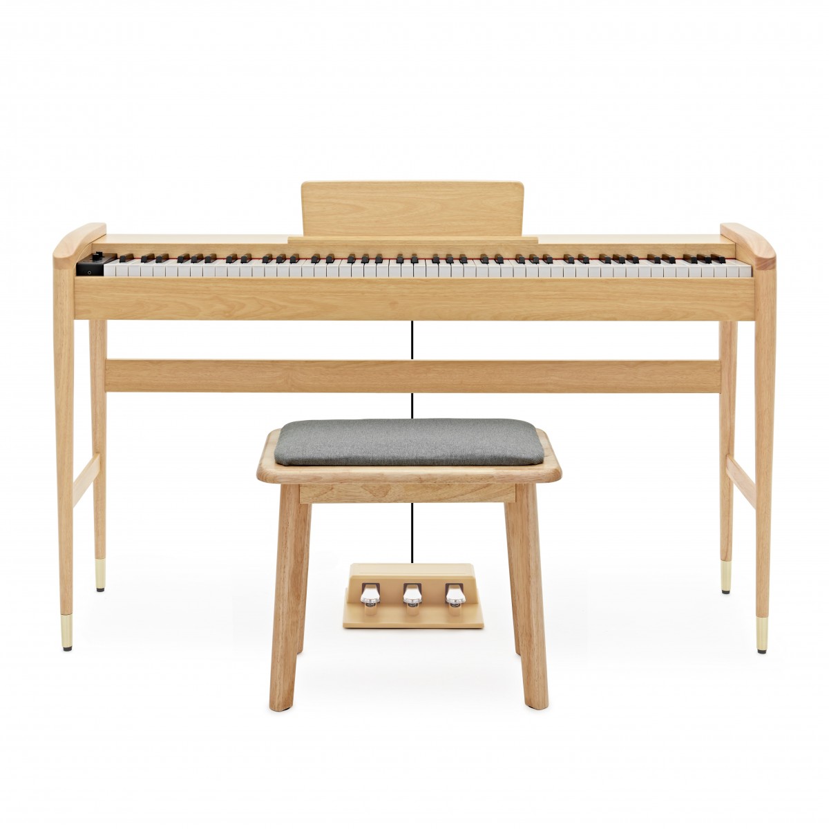 Keynote Contemporary Digital Piano with Bluetooth Light Oak, Stool Pack