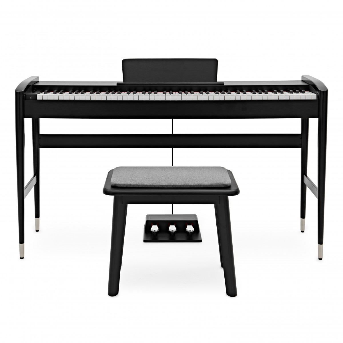 Keynote Contemporary Digital Piano with Bluetooth Matte Black, Stool Pack