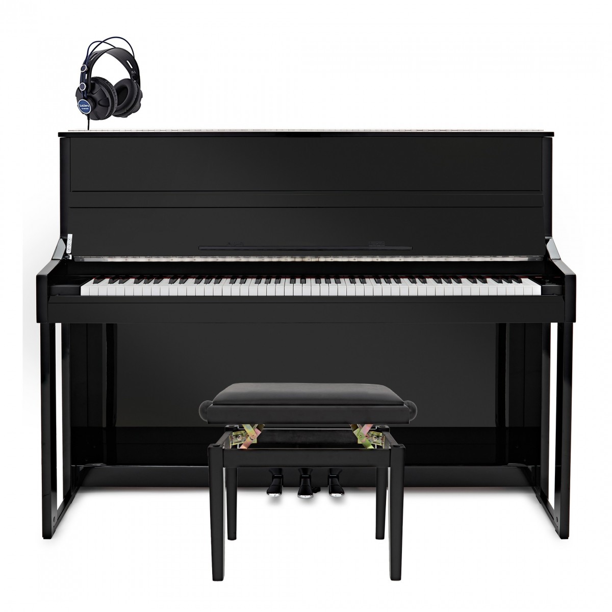 G4M Sonori High Top Digital Piano Polished Ebony, Custom Bundle