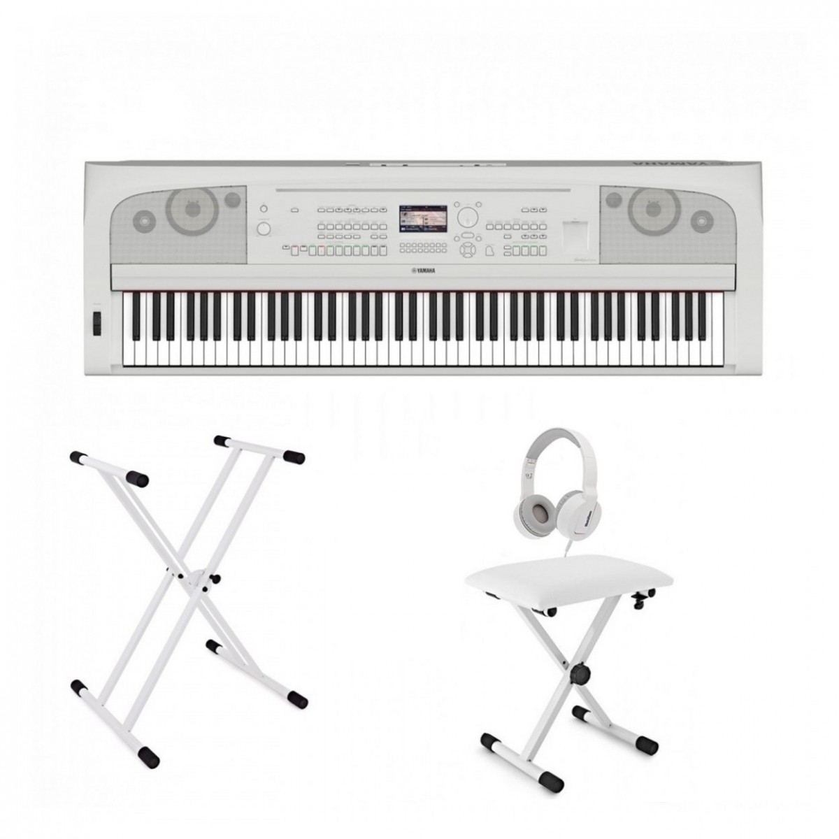 Yamaha DGX 670 Digital Piano Package, White