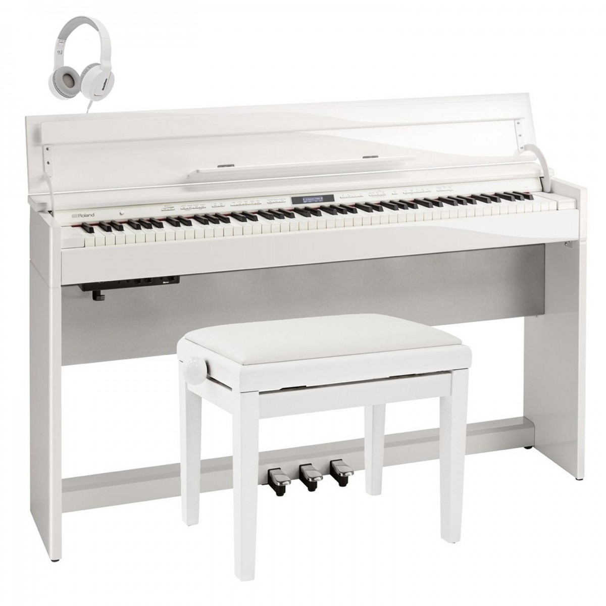 Roland DP603 Digital Piano Package, Polished White