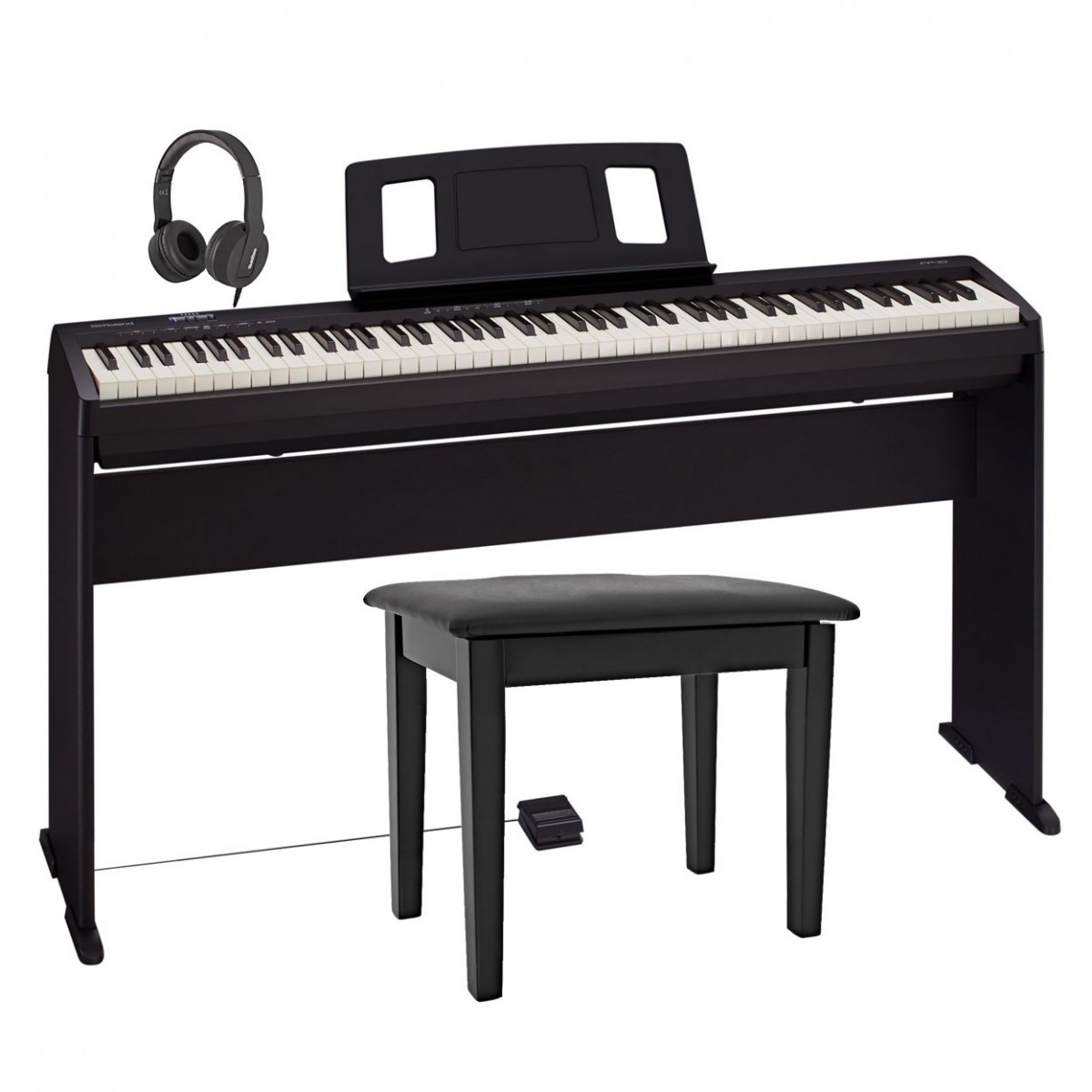 Roland FP-10 Digital Piano Deluxe Bundle, Black