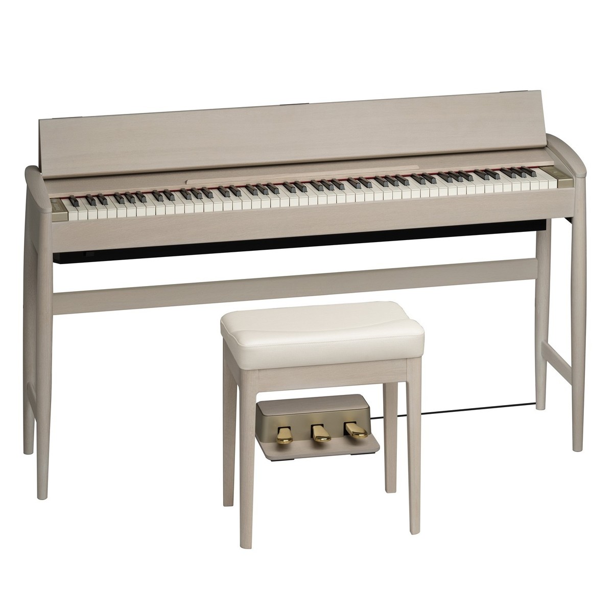 Roland Kiyola KF-10 Digital Piano with Stool, Sheer White
