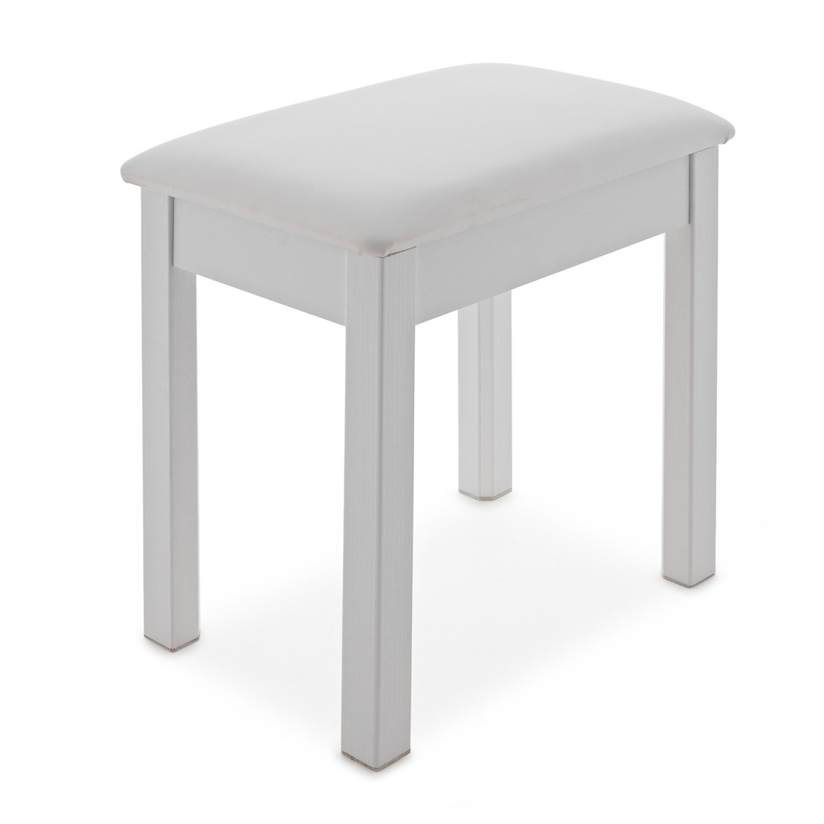VISION Piano Stool with Storage, White