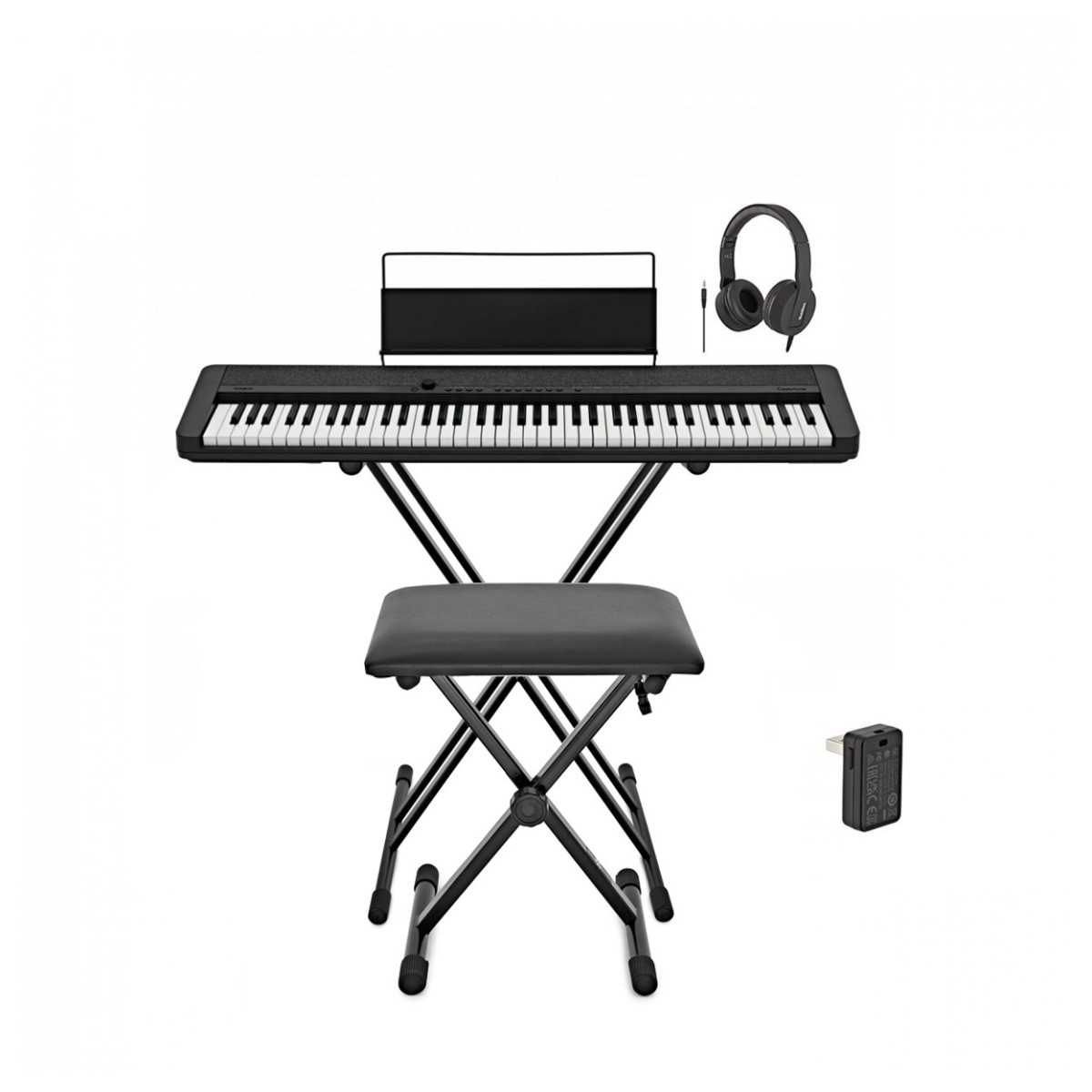 Casio CT-S1 76 Key Portable Keyboard Package, Black