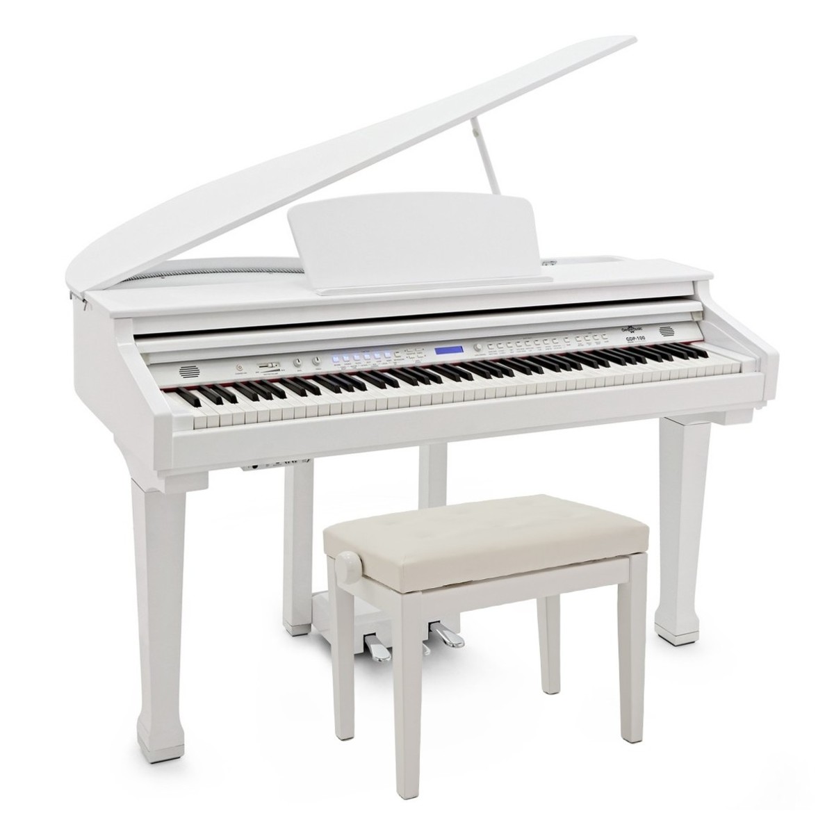 GDP-100 Digital Grand Piano with Stool, Gloss White