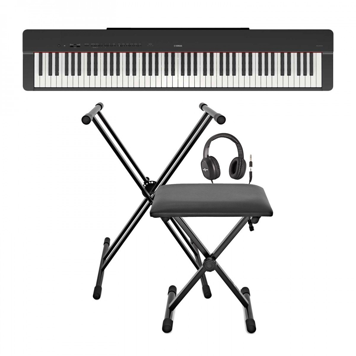 Yamaha P225 Digital Piano X Frame Package, Black
