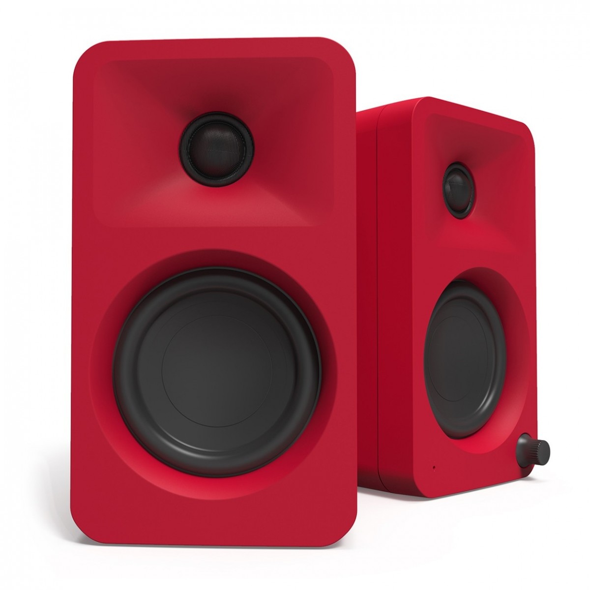 Kanto Ora Powered Reference Desktop Speakers with Bluetooth, Matte Red