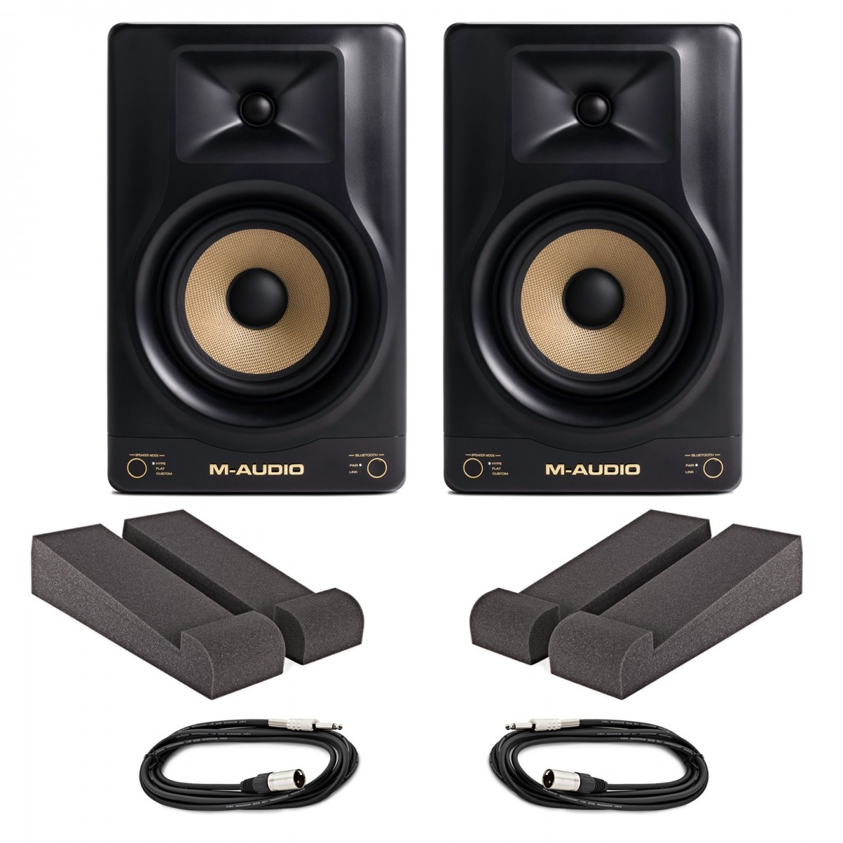 M-Audio Forty Sixty Active Studio Monitor Pair with Iso Pads and Cables