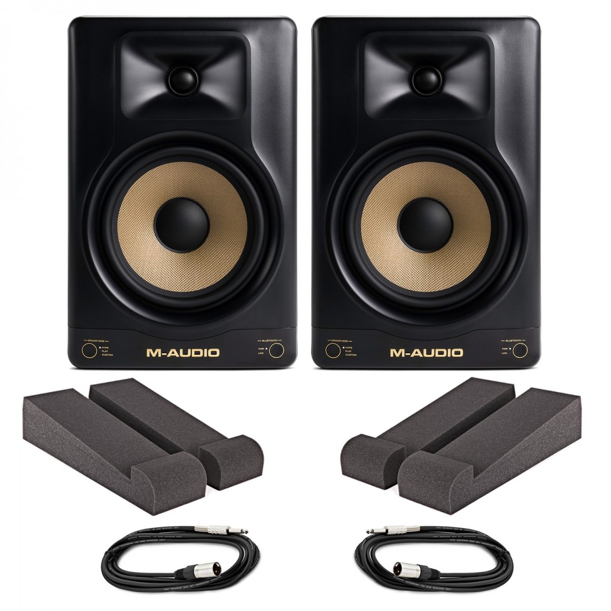 M-Audio Forty Eighty Active Studio Monitor Pair with Iso Pads and Cables
