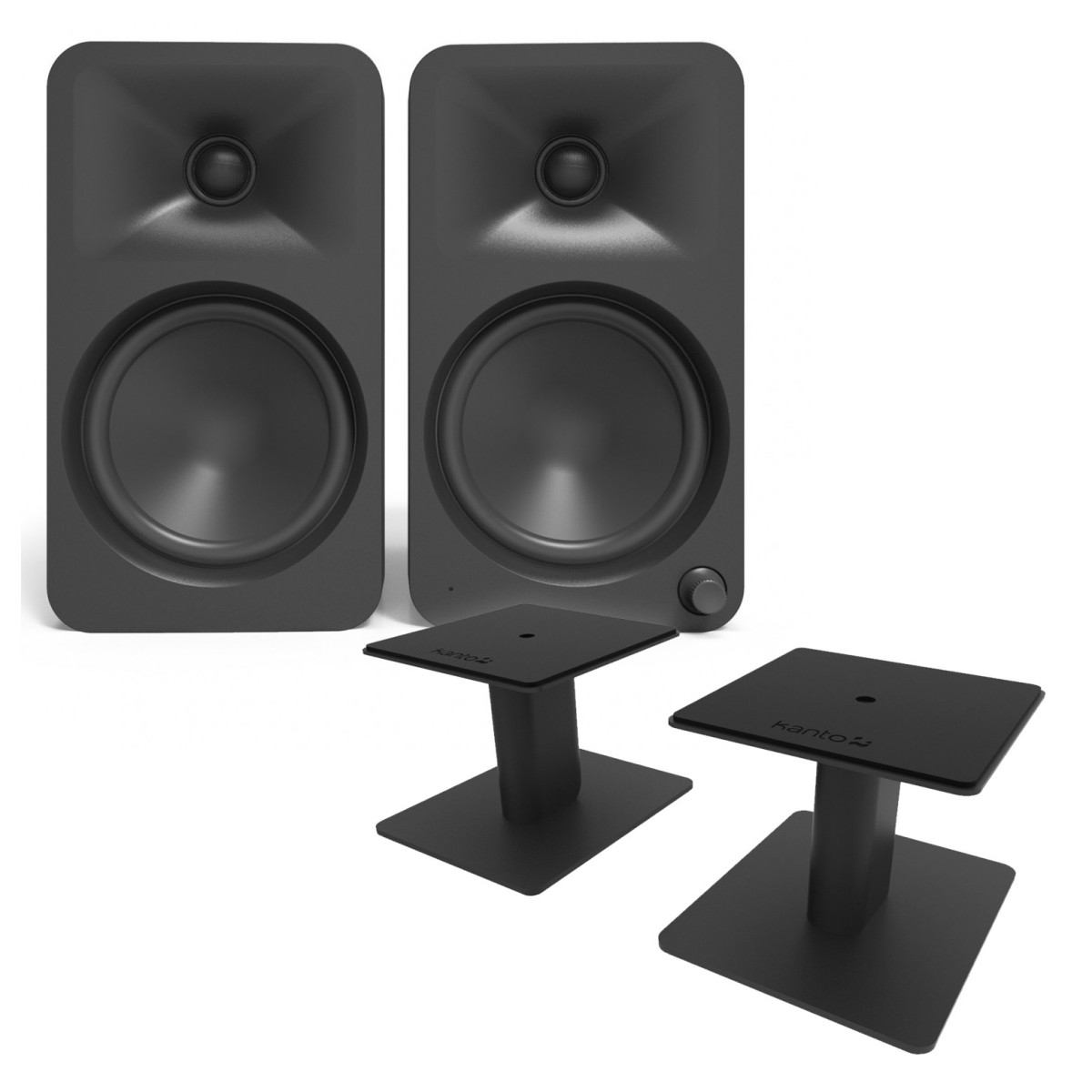 Kanto ORA4 with SP6 Heavy Duty Stands, Black