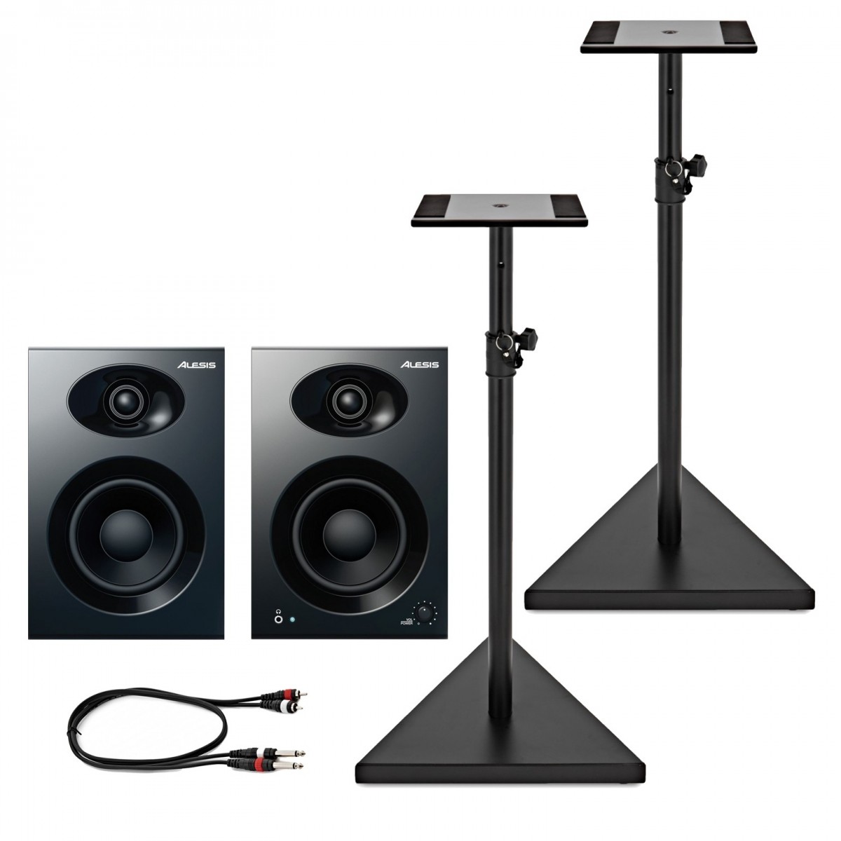 Alesis Elevate 4 Studio Monitor Pair with Studio Monitor Stands