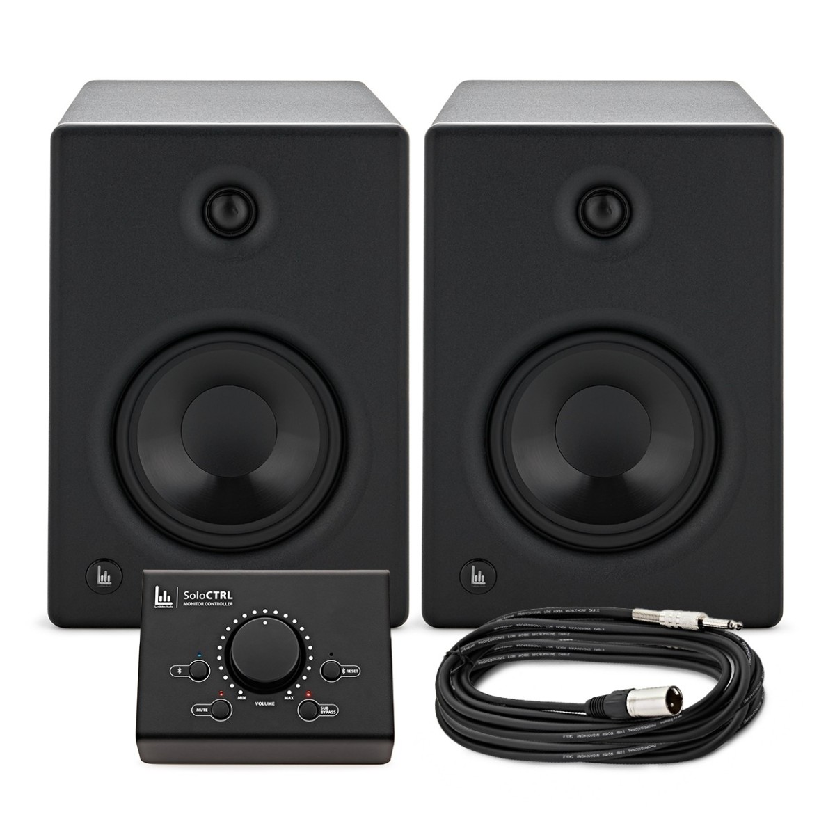 Lambden Audio LA-6X Active Studio Monitors and SoloCTRL Monitor Controller Bundle