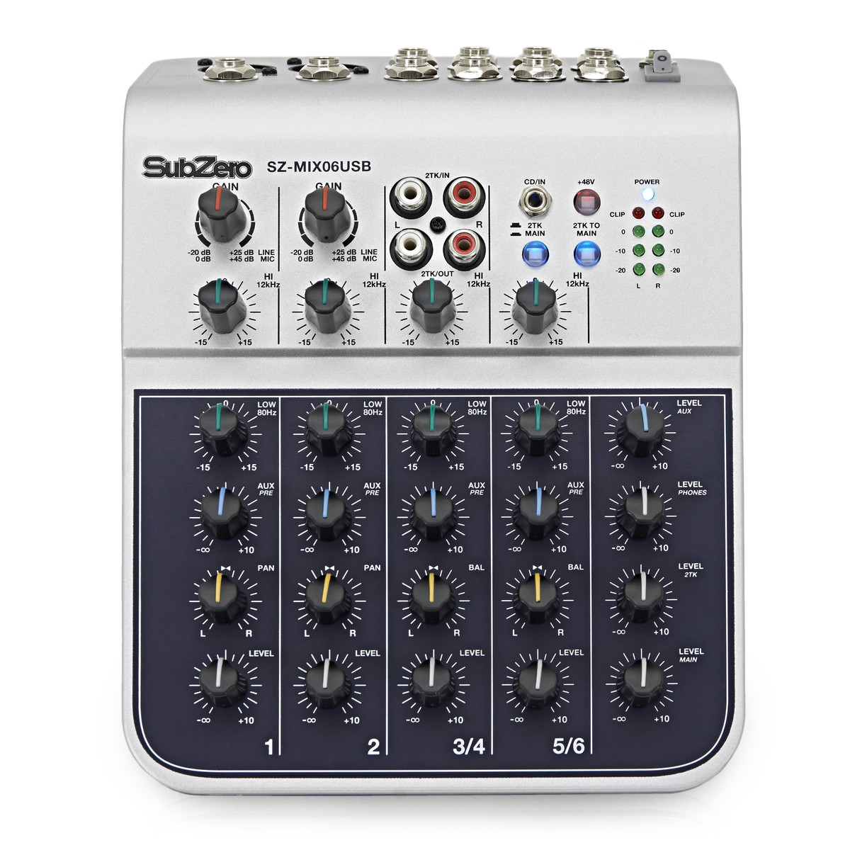 SubZero SZ-MIX06USB 6-Channel USB Mixer/Interface