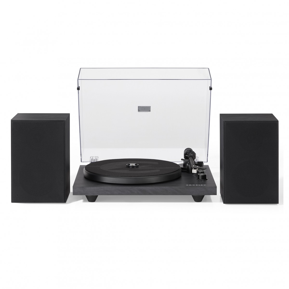 Crosley C62 Shelf System With Bluetooth Out, Black