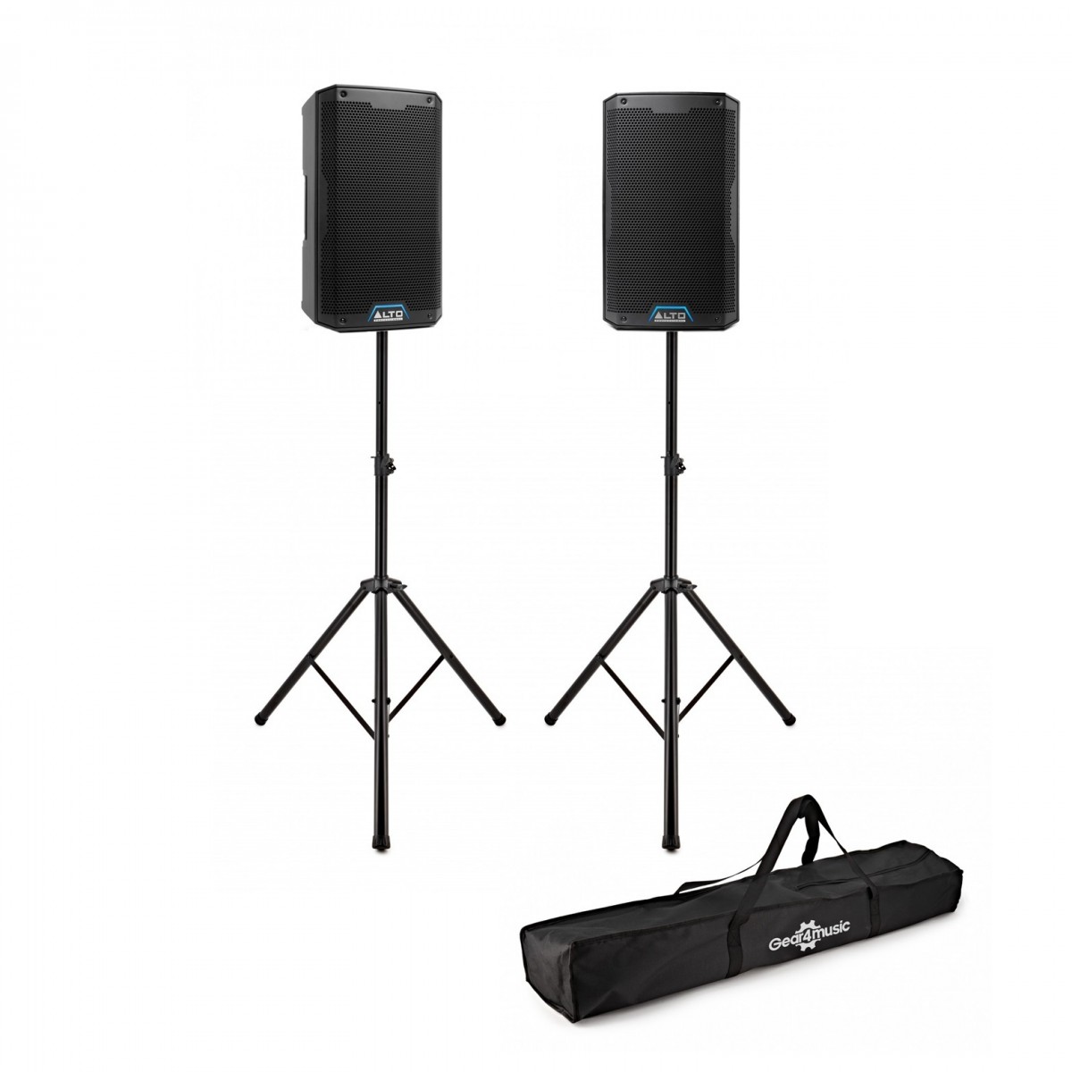 Alto Professional TS408 Active PA Speaker Pair with Speaker Stands