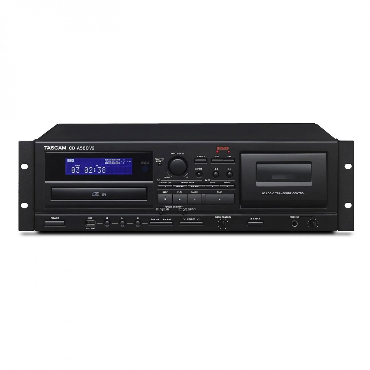 Tascam CD-A580 v2 CD Player/Cassette Deck/USB Recorder