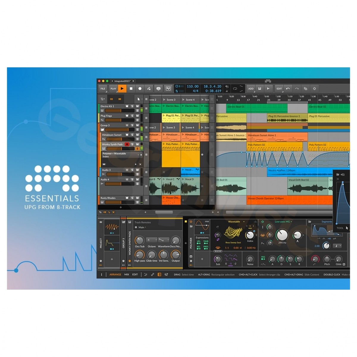 Bitwig Studio Essentials Upgrade from 8-Track