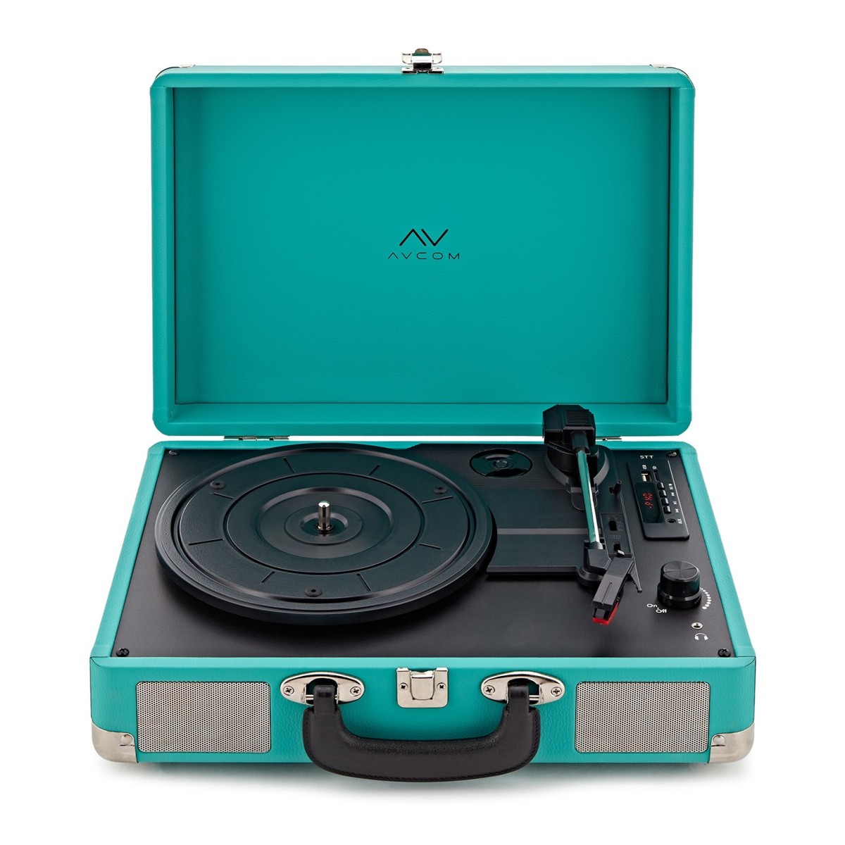 AVCOM Suitcase Turntable with Bluetooth, Green