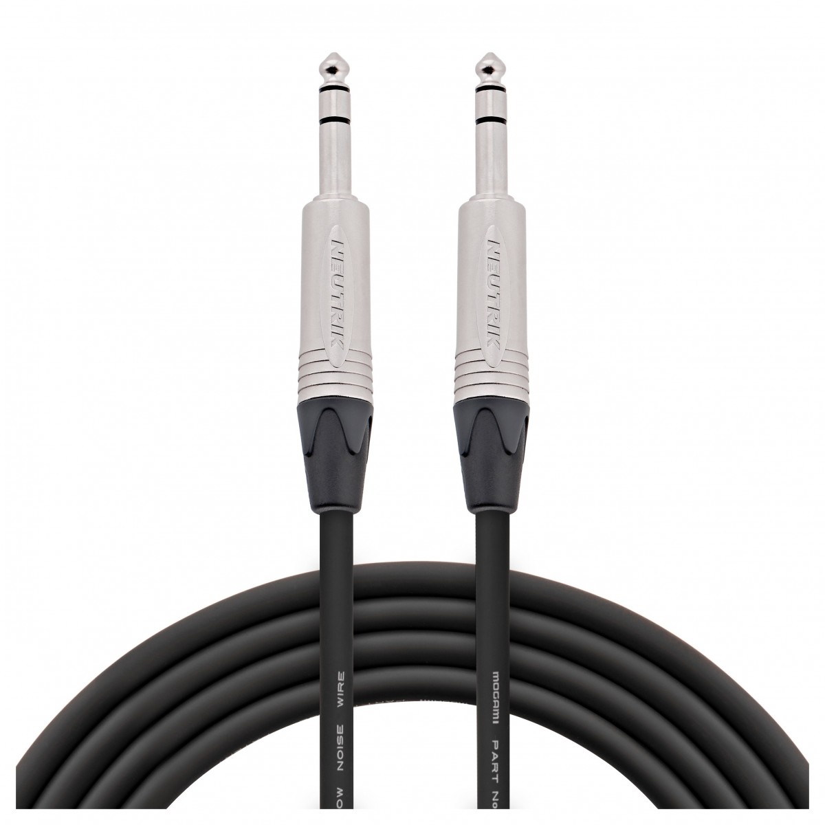 Studiospares Pro Neutrik Balanced / Stereo Jack Mogami Cable, 15m Black