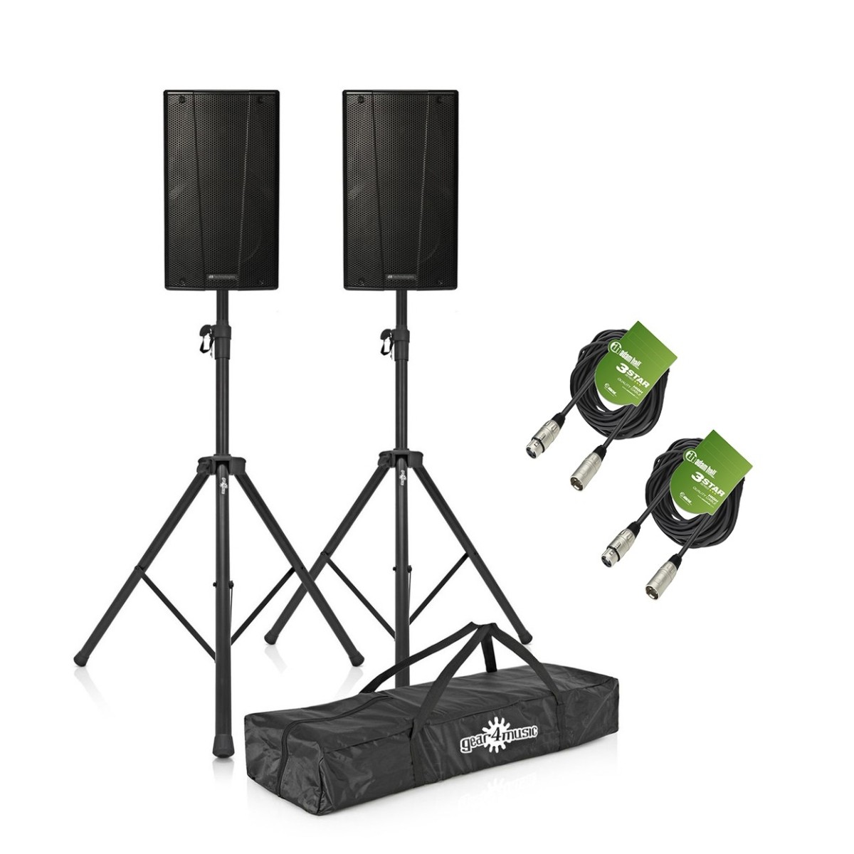 dB Technologies B-Hype 8'' Active PA Speaker Bundle with Stands and Cables