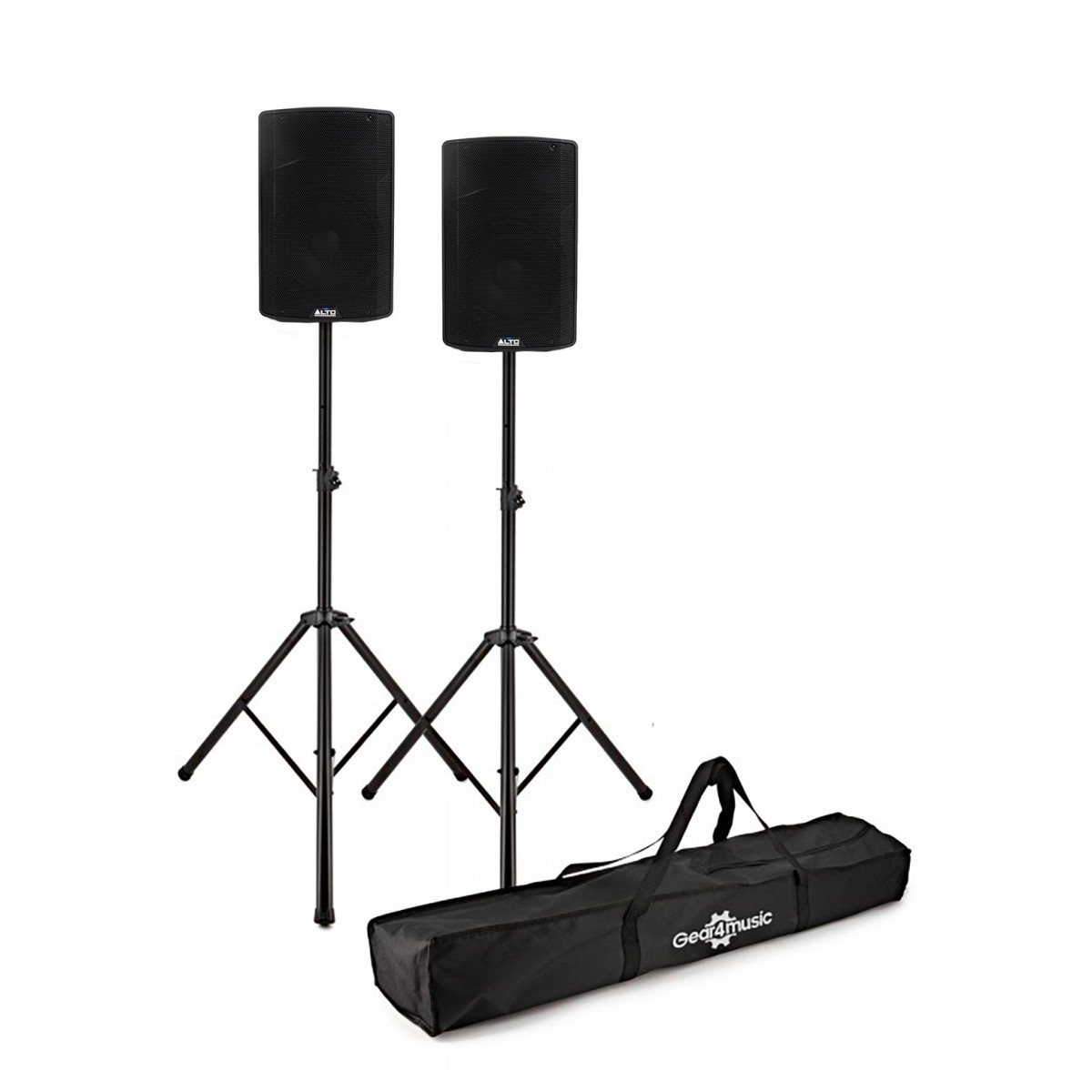 Alto Professional TX412B Battery Powered Active Speakers With Stands, Pair