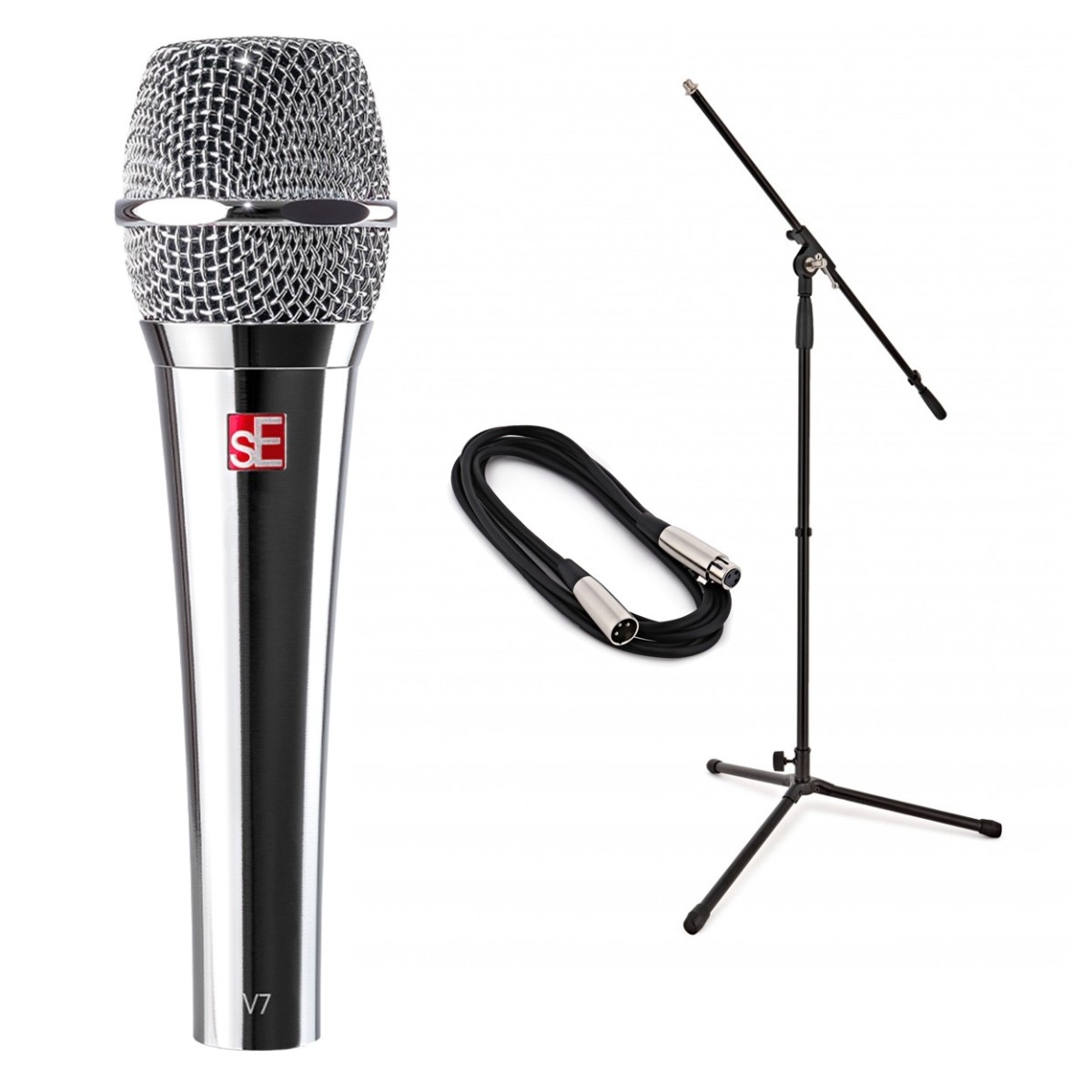sE Electronics V7 Dynamic Microphone, Chrome Bundle