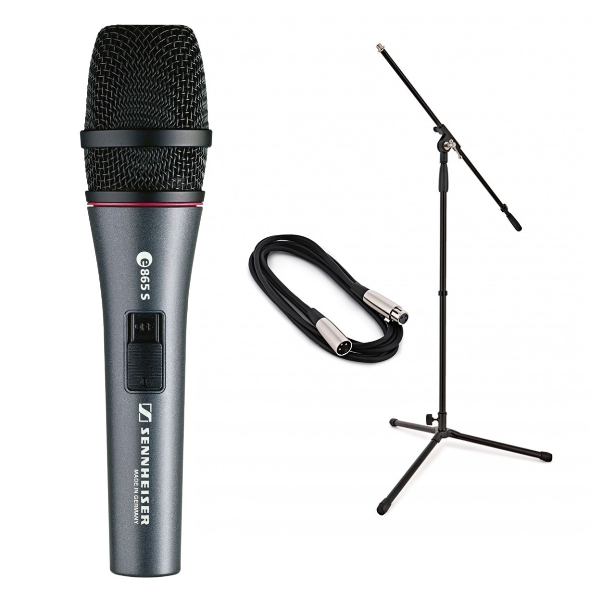 Sennheiser e865-S Condenser Microphone with Switch Bundle