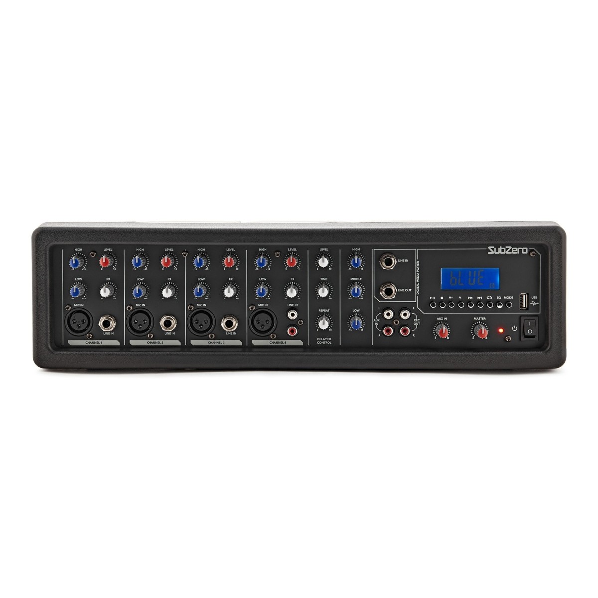 SubZero SZ-PMIX4 4 Channel Powered Mixer with Digital Media Player - Nearly New